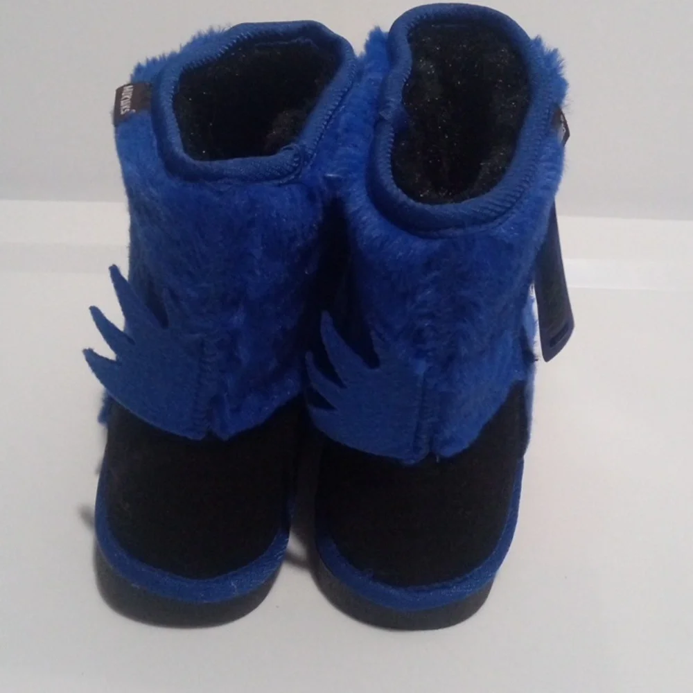 MUK LUKS ZOO FRIENDS FUZZY BLUE BIRD KIDS SLIPPERS SIZE 13 NWT